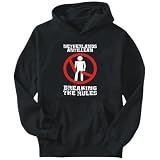 Hoodie Mens Black  Netherlands Antillean BREAKING THE RULES  Countries