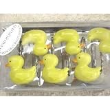 Yellow Ducky Hand-Painted Resin Shower Curtain Hooks