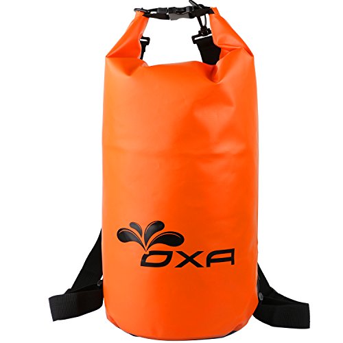 OXA Waterproof Dry Bag 20L Roll Top Closure Dry Sack with Dual Adjustable Shoulder Strap, Durable Lightweight Waterproof Dry Sack Bags for Kayaking Boating Rafting Swimming Fishing Snowboarding
