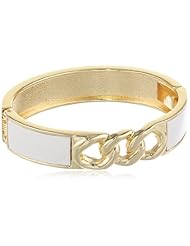 Adia Kibur Chain and Animal Print Cuff Bracelet, 7"
