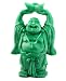 Faux Jade Finish Resin Standing Happy Buddha Statue