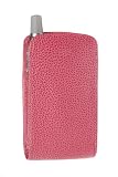 Beautiful, Rich Italian Leather case for the Palm Treo, in Pink Rose Pebble Grain. Fits the Palm Treo 600, 650, 700w, and 700p.