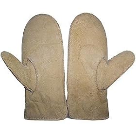 Buy New Ladies Sheepskin Leather Fur Mittens Size XXL - Tan by Apparel Village