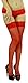 ToBeInStyle Women's Wide Floral Lace Fishnet Thigh Hi Stockings