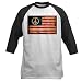 Artsmith, Inc. Baseball Jersey Worn US Flag Peace Symbol