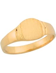 10k Yellow Gold Contemporary Signet Cute Baby Ring