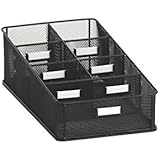 Safco Products 3291BL Onyx Mesh Condiment Carton Organizer, Black