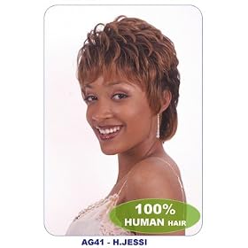 New born free human hair wig: AG41 JESSI