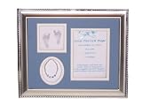 Personalized Sterling Silver Baby Boy Picture Frame- Blue