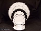 LENOX FEDERAL PLATINUM BLACK EIGHT 5 PC PLACE SETTINGS