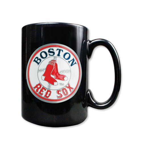 Boston Red Sox 15oz Black Ceramic Mug
