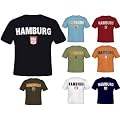Hamburg T-Shirts in 8 starken Farben - Reine Baumwolle - Gr. S - XXXL von Brubaker