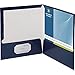 Business Source Two-Pocket Folders with Business Card Holder