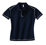 District Threads - Ladies Pima-Tek Sport Shirt with Contrast Stitching. DT216