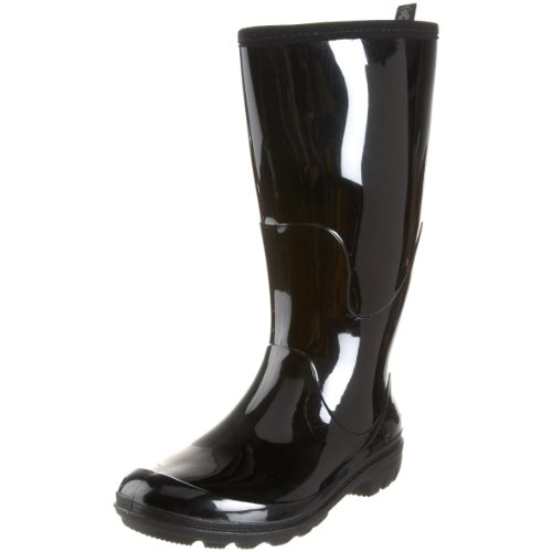 Kamik Women's Christina Solid Wide-Fit Rain Boot,Black,7 M US