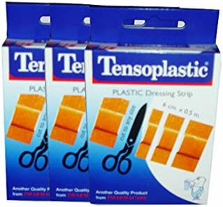 4 Packs of Tensoplastic Plastic Dressing Strip (Size: 6 Cm X 0.5 M), Can Cut to Any Size Quick Wound Healing.