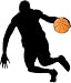 Basketball Player Silhouette - 36H x 31W - Peel and Stick Wall Decal by Wallmonkeys