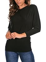 Fleur Bleue Jersey Tulipe (Negro)