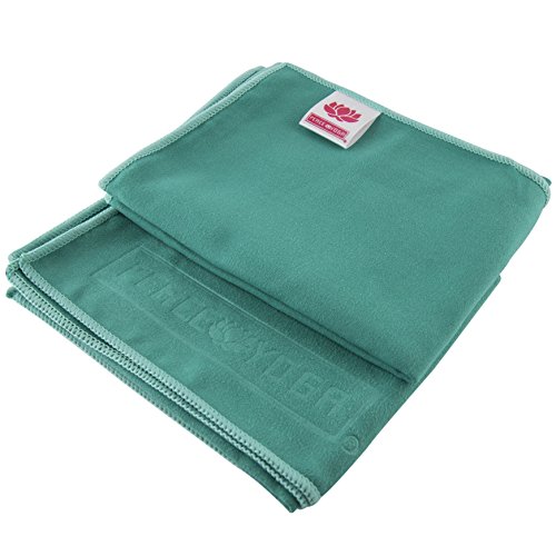 Peace Yoga Non Slip Suede Exercise Towels Turquoise [15