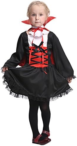 Girlscos Girl's Vampire Costumes Dress Kids Halloween Cosplay Costumes X-Large Black