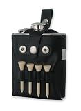 Review Quality Gold  / Black Leather Stainless Steel 7oz Golf Flask