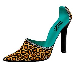 High Heel Wine Bottle Holder Leopard