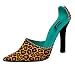 High Heel Wine Bottle Holder Leopard