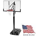 Lifetime 71523 Competition XL Base Height-Adjustable Portable Basketball System with 54-Inch Clear Shatter Guard Backboard