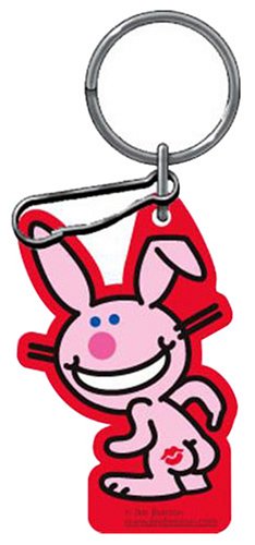 Happy Bunny Kiss My Behind Plastisol Key Chain