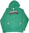 TMNT Teenage Mutant Ninja Turtles Shell Costume Green Mens Zip-up Hoodie