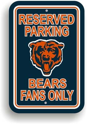 Chicago Bears NFL Reserved Parking Sign