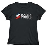 T-SHIRT WOMAN BLACK  BASSETERRE BRUSH  ST. KITTS & NEVIS