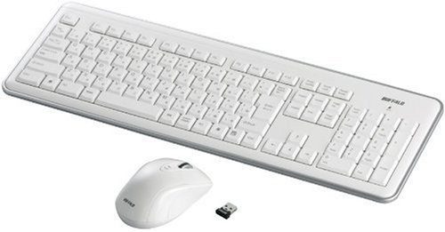 バッファローコクヨサプライ BUFFALO 無線キーボード 2.4GHz USB パンタグラフ ホワイト マウスセット BSKBW05WH