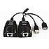 WEme USB Extender to RJ45 Over Cat5/5e/6 to 100 Meter/328 Ft Ethernet Extention Cable Type A Male to A Female+Power Adapter