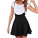 E.JAN1ST Women's Suspender Skirts Basic High Waist Versatile Flared Skater Skirt