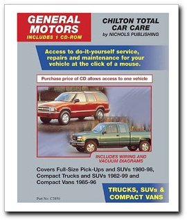Chilton Total Car Care Software for General Motors Trucks, SUVs, and Compact Vans 1980-1999 (2 CD Set in Jewel Case)