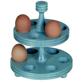 T&G 2-Tier Egg Rack with Blue Finish. Holds 12 Eggs. d170x203mm