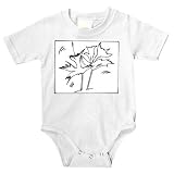 Onesie with foliage, maple, black and white