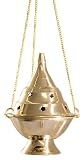 Brass Hanging Censer/Charcoal Incense Burner - 4.5" High