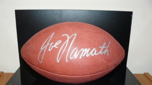 JOE NAMATH SIGNED AUTOGRAPHED DUKE OFFICIAL NFL FOOTBALL NEW YORK JETS W/ HOLOGRAM + COA