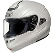 Shoei Metallic Multitec Street Racing Motorcycle Helmet - Crystal White