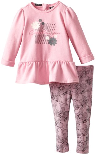 Calvin Klein Girls 2-6X Tunic with Printed Leggings