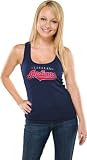 Cleveland Indians Women's Heather Navy Tri-Blend Tank Top