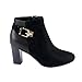 Reneeze PONY-01 Women's Stacked Chunky Heels Buckle Zipper Strappy Ankle Booties
