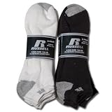 Russell Athletic Men's Big & Tall King Sized Cotton Low Cut Socks, 3-Pack