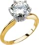 Gorgeous! Women's 14k Yellow-gold 6.50MM (1 CT) Moissanite Solitaire Engagement Ring