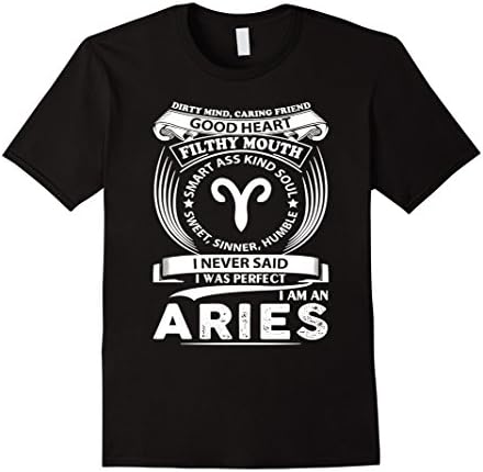 Men's I am an Aries Tshirt XL Black