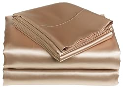 Scent-Sation Charmeuse 300-Thread-Count Satin Twin Sheet Set, Bronze