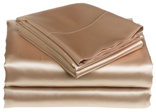 Scent-Sation Charmeuse 300-Thread-Count Satin Standard Pillowcase Pair, Bronze