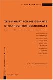 Zeitschrift Fuer Die Gesamte Strafrechtswissenschaft